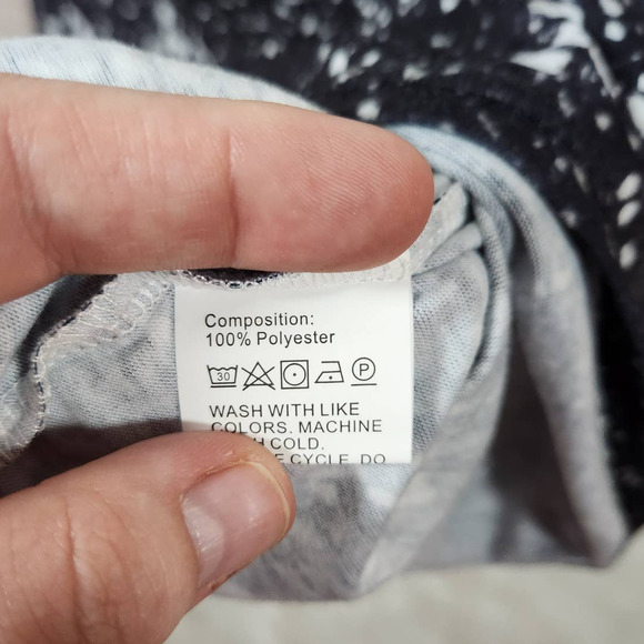 Shein Curve Coffee Lounge Women's Black White Tie Dye Graphic T- Shirts Size 4XL - Picture 4 of 6